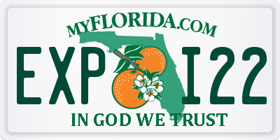 FL license plate EXPI22