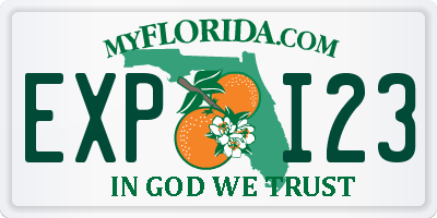 FL license plate EXPI23