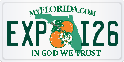 FL license plate EXPI26