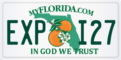 FL license plate EXPI27