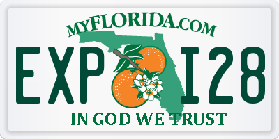 FL license plate EXPI28