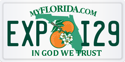 FL license plate EXPI29