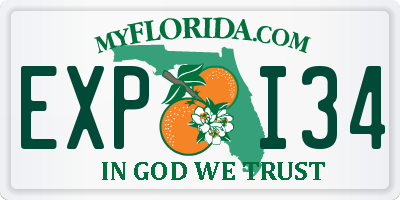 FL license plate EXPI34