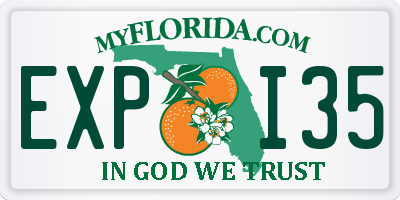FL license plate EXPI35