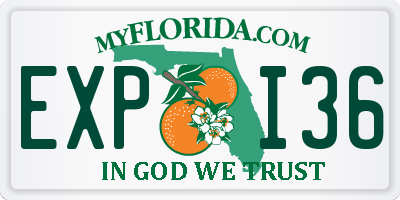 FL license plate EXPI36