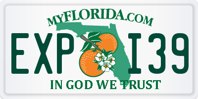 FL license plate EXPI39