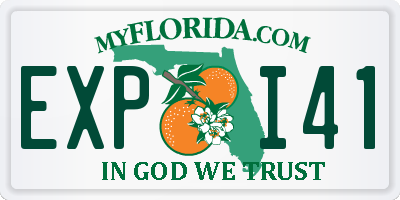 FL license plate EXPI41