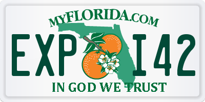FL license plate EXPI42