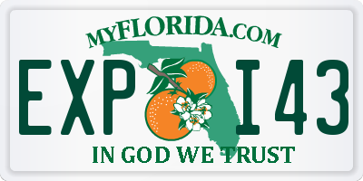 FL license plate EXPI43