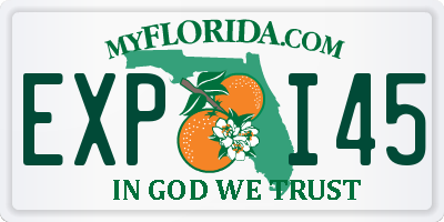 FL license plate EXPI45