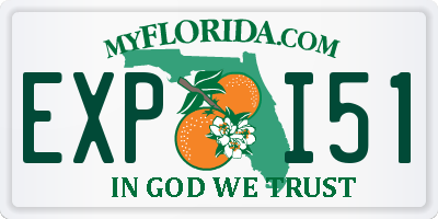 FL license plate EXPI51