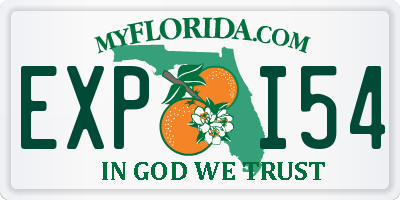 FL license plate EXPI54