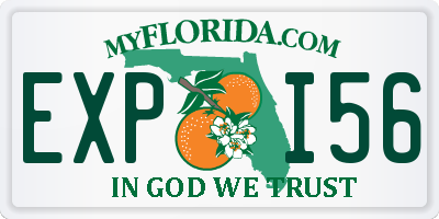 FL license plate EXPI56