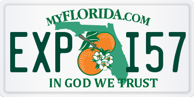 FL license plate EXPI57