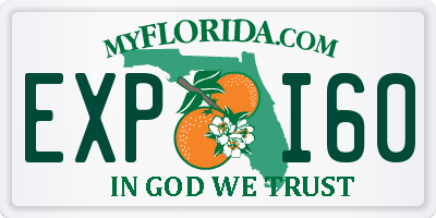 FL license plate EXPI60