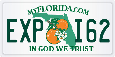 FL license plate EXPI62