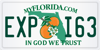 FL license plate EXPI63