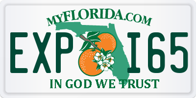 FL license plate EXPI65