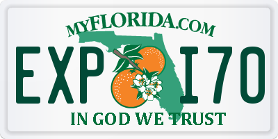 FL license plate EXPI70