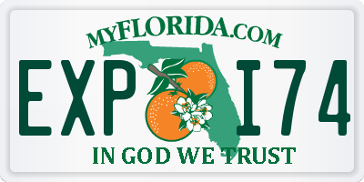 FL license plate EXPI74
