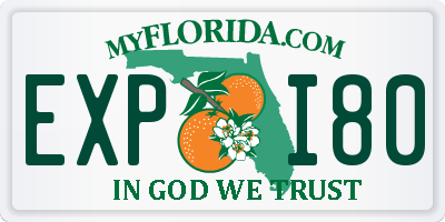 FL license plate EXPI80
