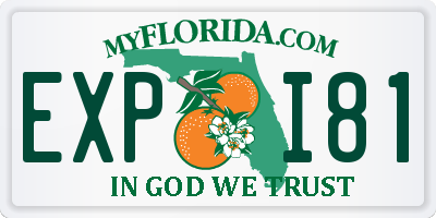 FL license plate EXPI81