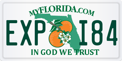 FL license plate EXPI84