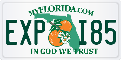 FL license plate EXPI85