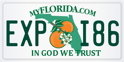 FL license plate EXPI86