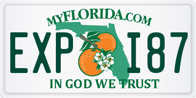 FL license plate EXPI87