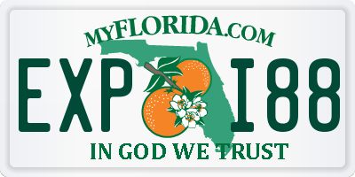 FL license plate EXPI88