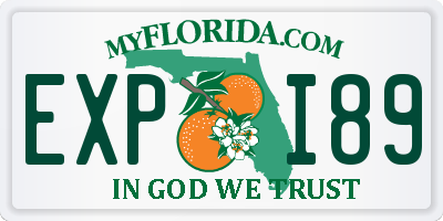 FL license plate EXPI89