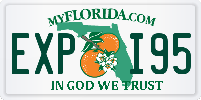 FL license plate EXPI95
