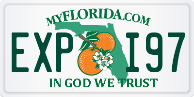 FL license plate EXPI97