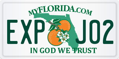 FL license plate EXPJ02