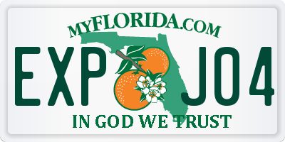 FL license plate EXPJ04