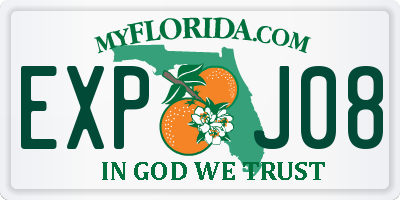 FL license plate EXPJ08