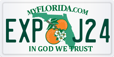 FL license plate EXPJ24