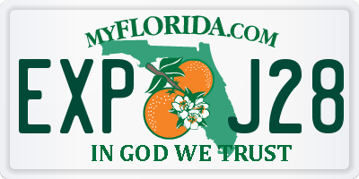 FL license plate EXPJ28