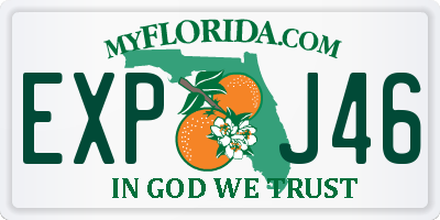 FL license plate EXPJ46