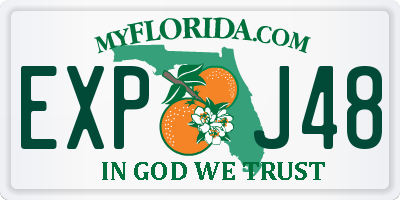 FL license plate EXPJ48