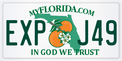 FL license plate EXPJ49