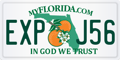 FL license plate EXPJ56