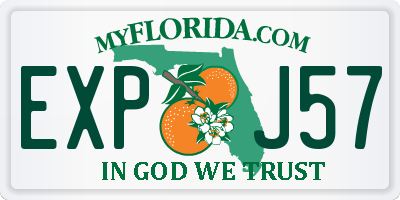 FL license plate EXPJ57