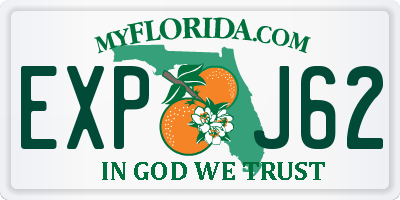 FL license plate EXPJ62