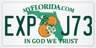FL license plate EXPJ73