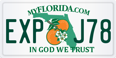 FL license plate EXPJ78