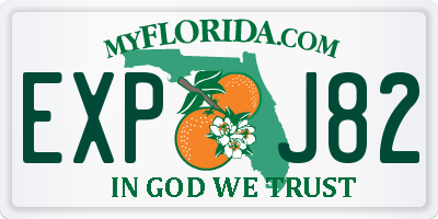 FL license plate EXPJ82