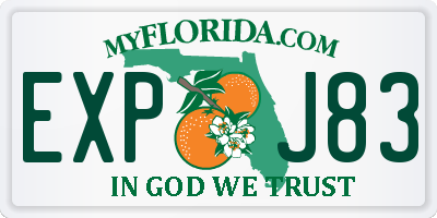 FL license plate EXPJ83