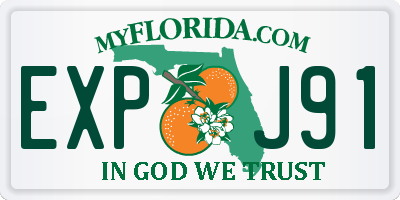 FL license plate EXPJ91
